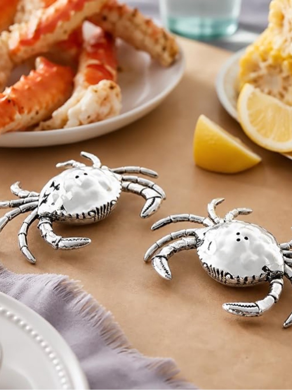 Mud Pie Crab Salt and Pepper Shaker Set